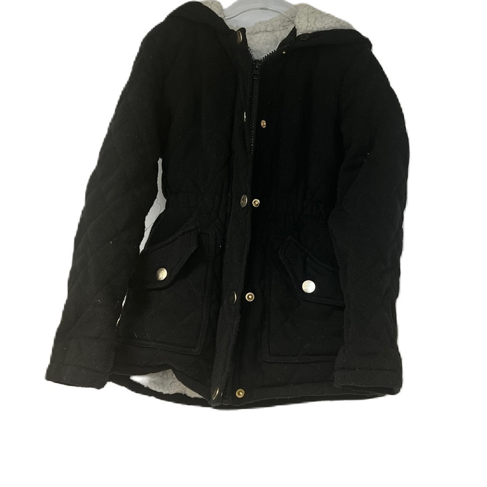 Me Jane Black fleece Sherpa Girls Jacket size 8